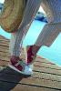 Chaussure pied sensible blanc rouge Pulman